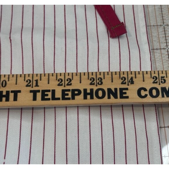 Coca-Cola Apron Red White Striped Adjustable D-Ring dated 1990 Large Pocket Vtg - Picture 7 of 8